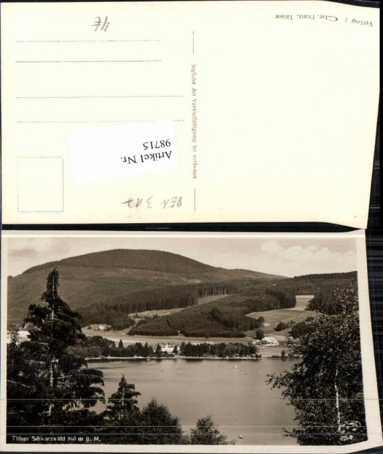 98715,Titisee Neustadt im Schwarzwald 1930