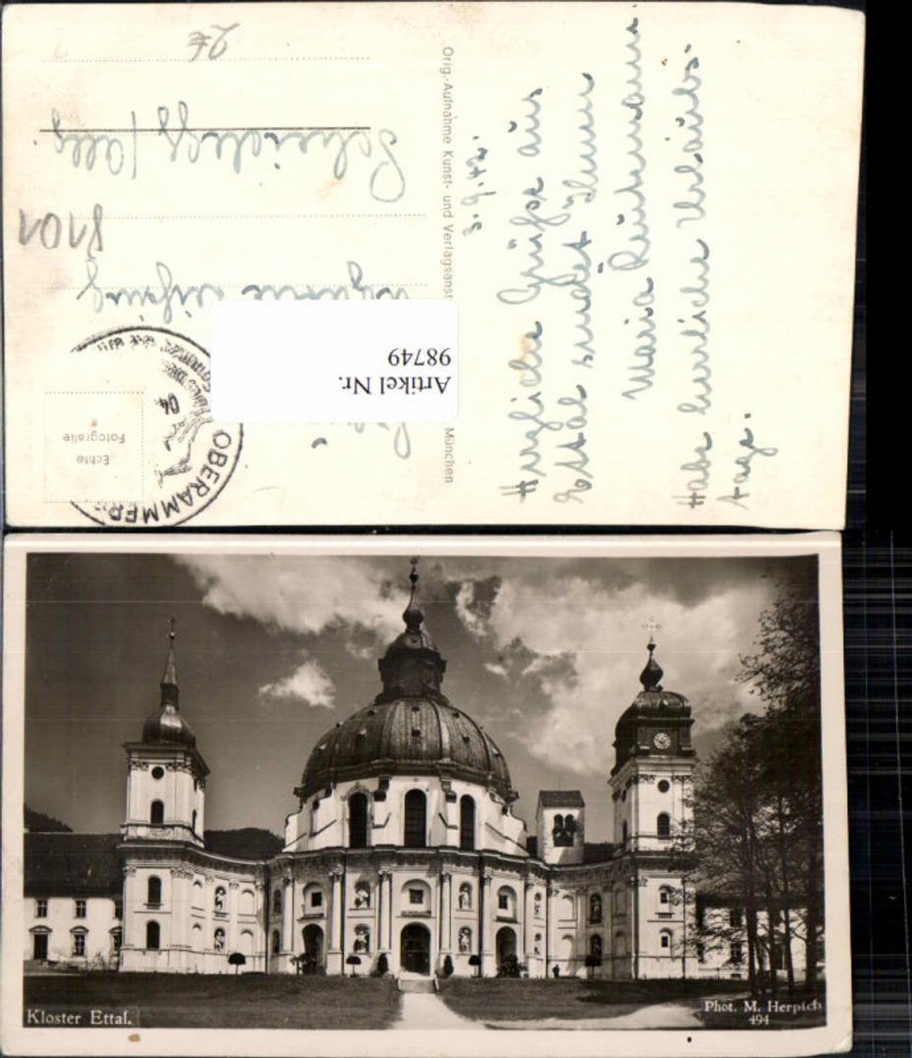 98749,Kloster Ettal pub Herpich Nr 494