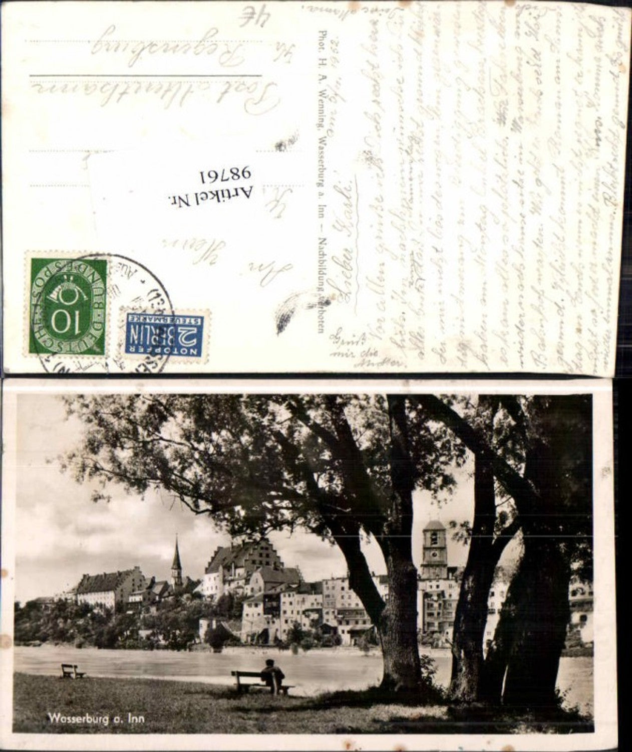 98761,Wasserburg am Inn Uferpartie 1952