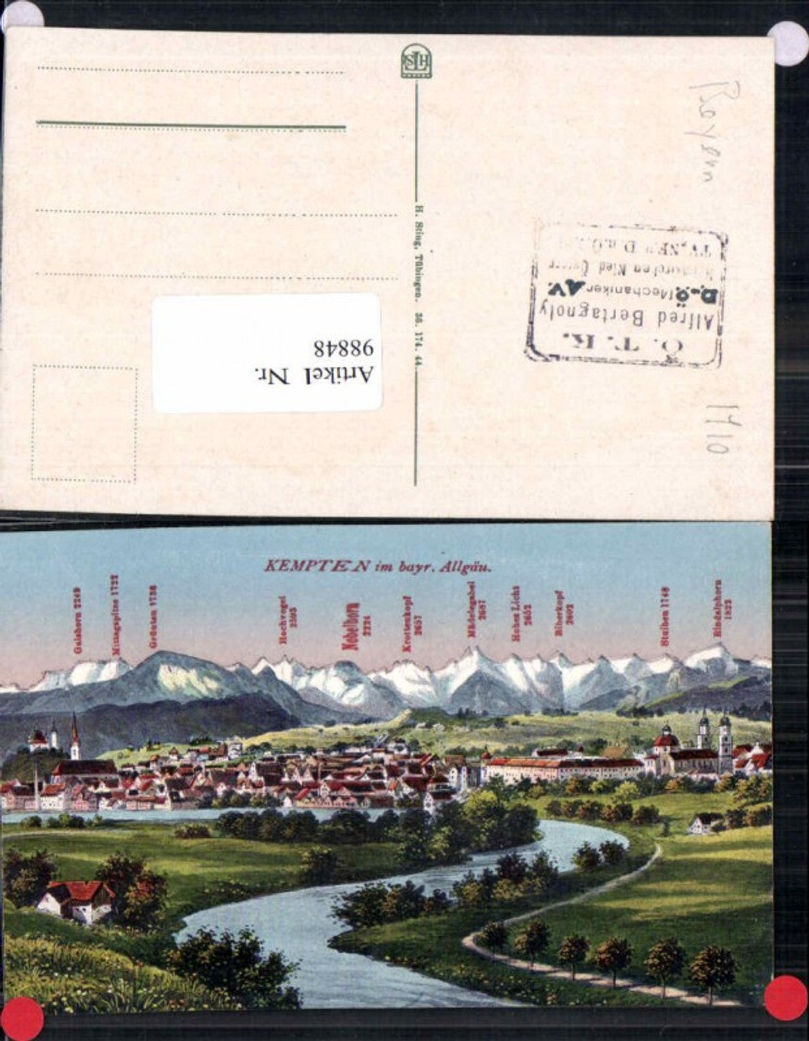 98848,Kempten im Allgäu 1915 COLOR