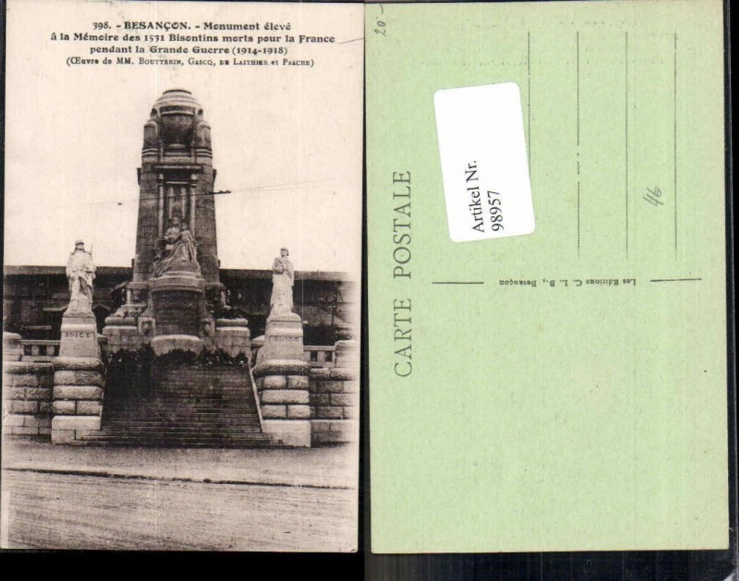 98957,Besancon Monument eleve
