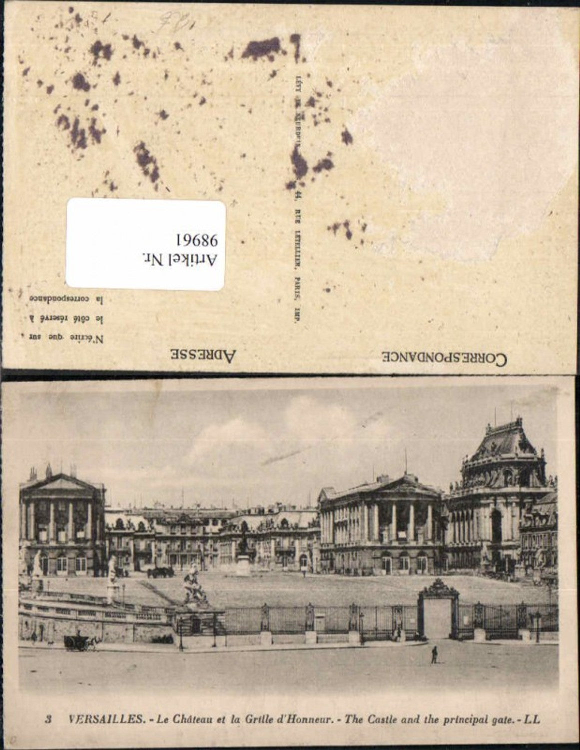 98961,Versailles Le chateau grille Honneur