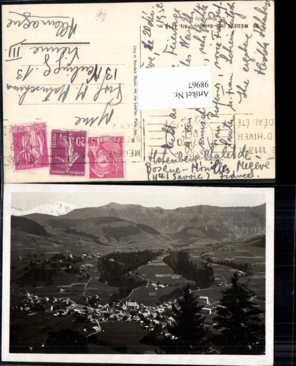 98967,Megeve Haute Savoie 1940