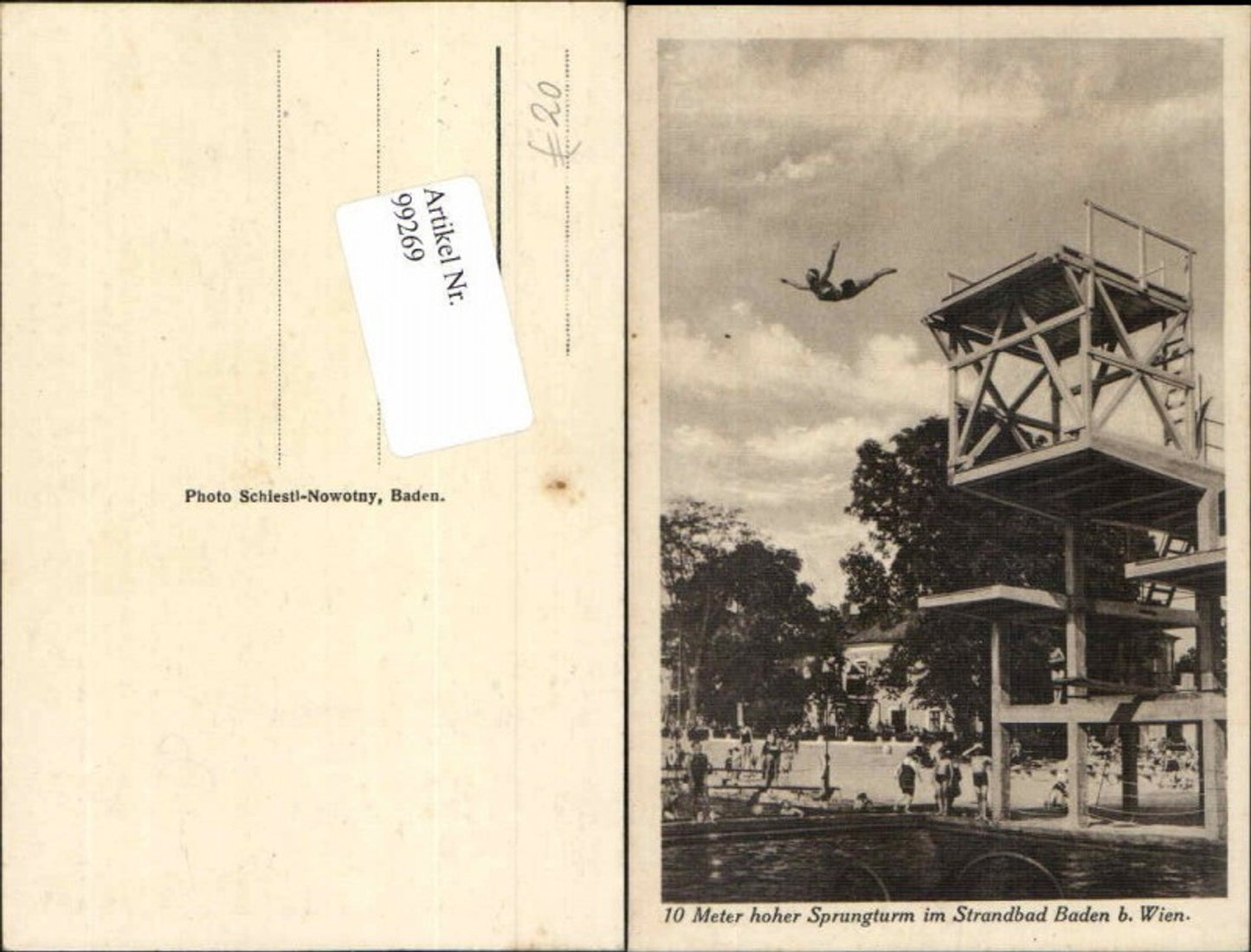 99269,RAR Sprungturm im Strandbad Baden b. Wien