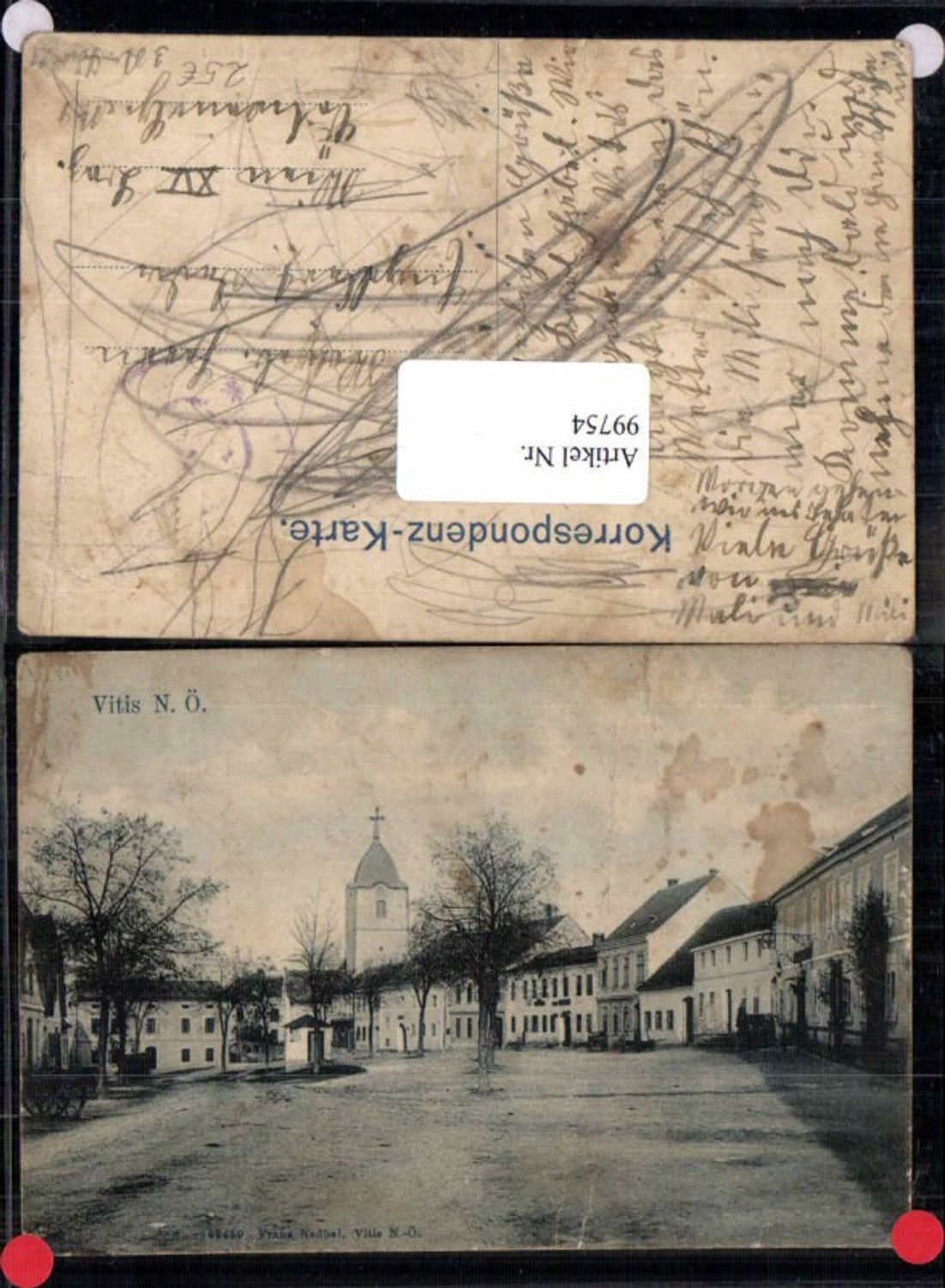 99754,Vitis Marktplatz um 1920