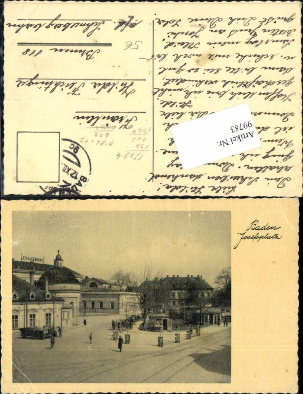 99783,Baden b. Wien Josefsplatz Frauenhof