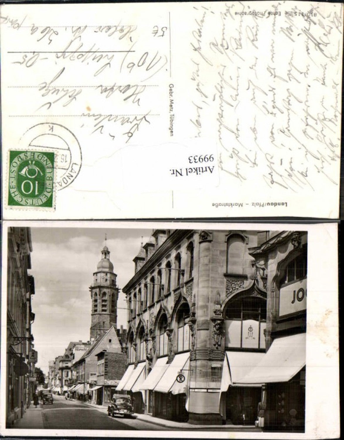 99933,Landau in d. Pfalz Marktstrasse 1950