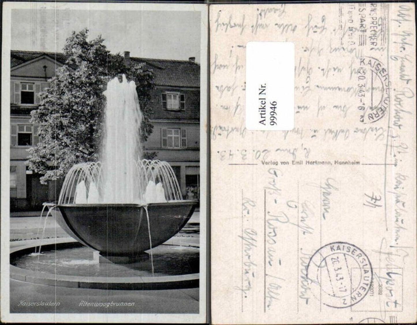 99946,Kaiserslautern Altenwoogbrunnen Brunnen