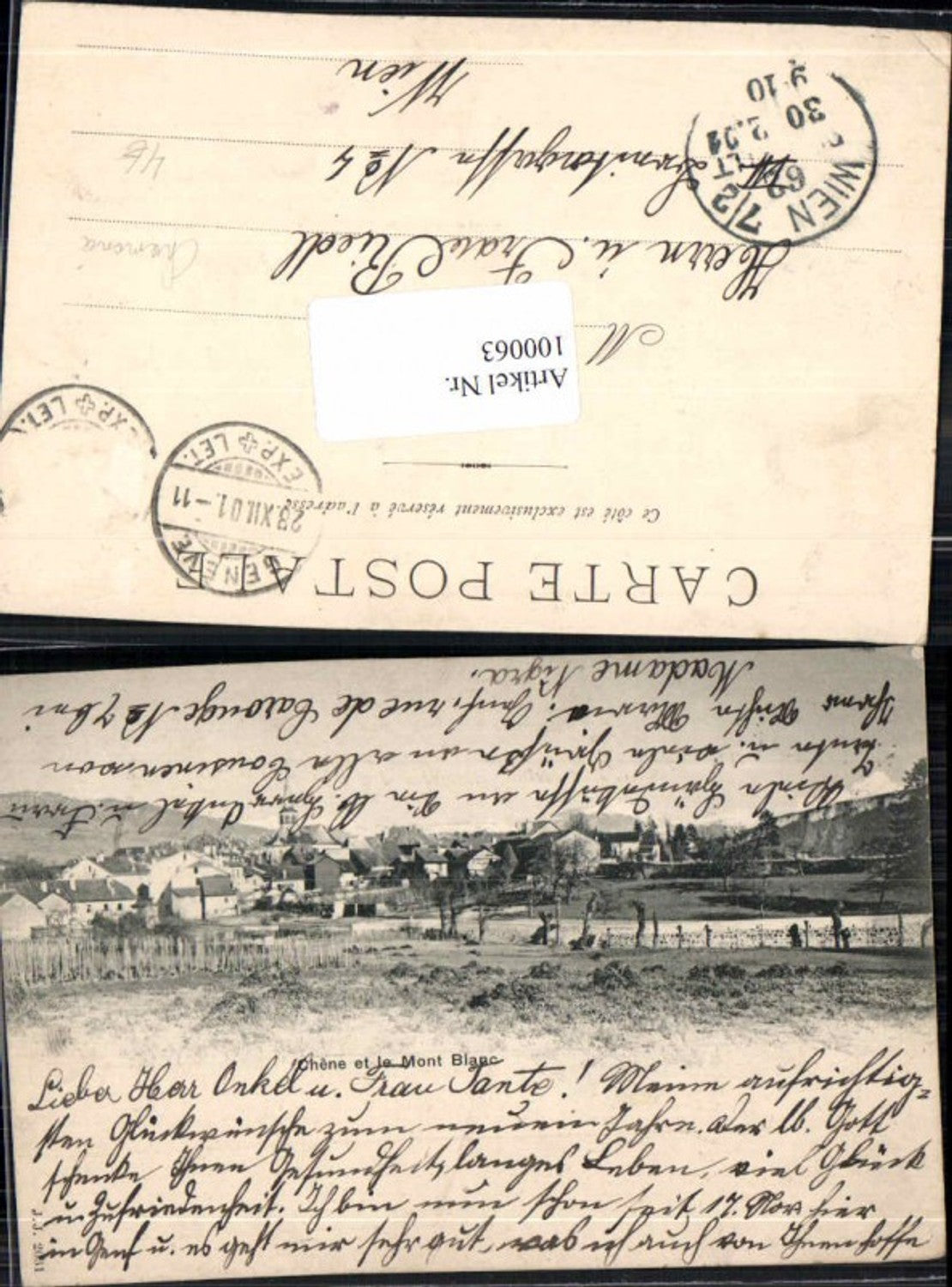 100063,Chene et le Mont Blanc Chamonix Umgebung