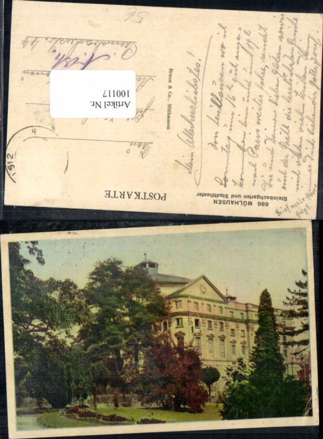 100117,Mülhausen im Elsass Steinbachgarten Stadttheater Theater