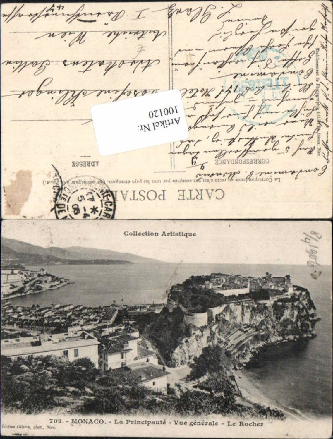 100120,Monaco Le Rocher 1906