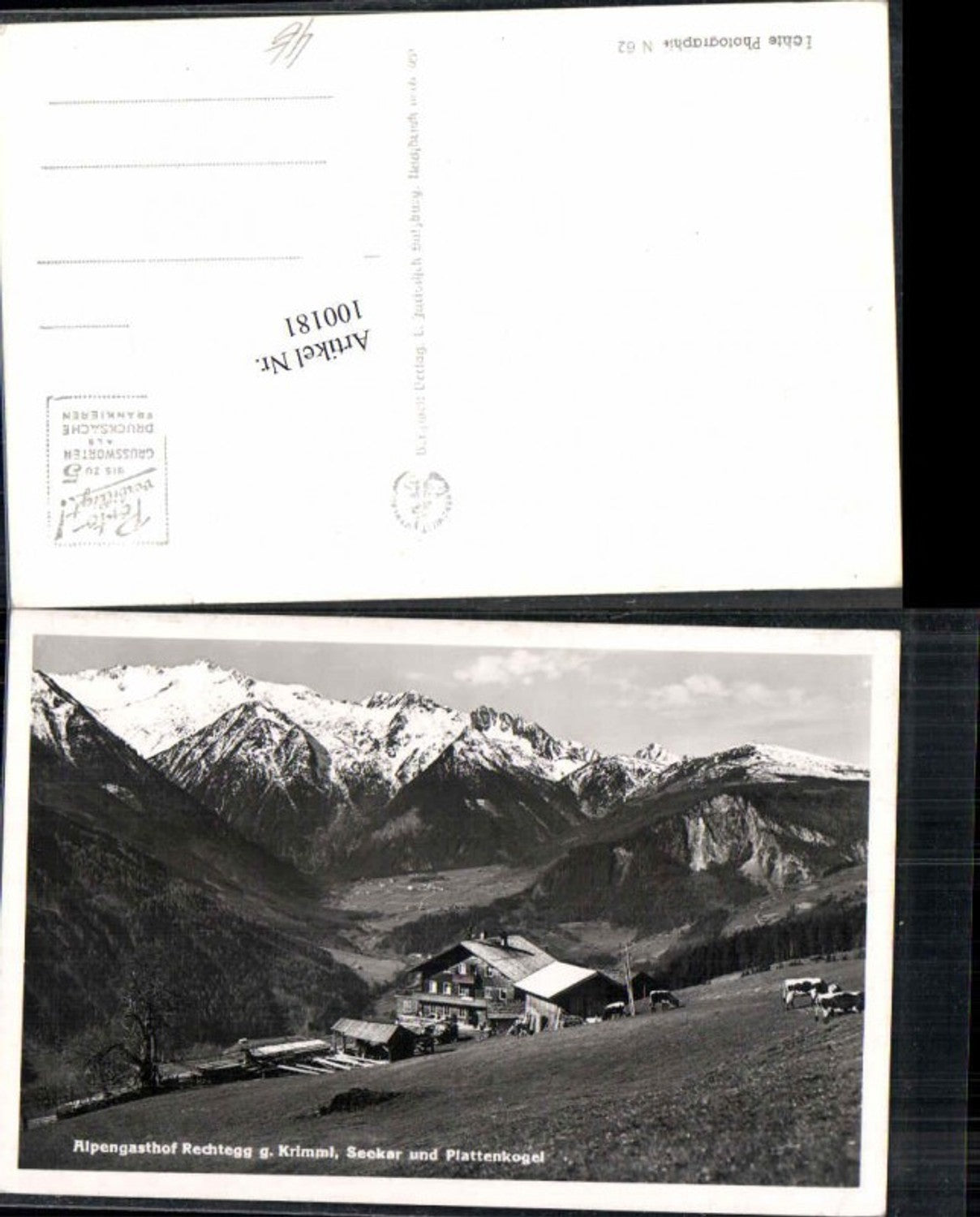 100181,Gasthaus Rechtegg b. Krimml Plattenkogel