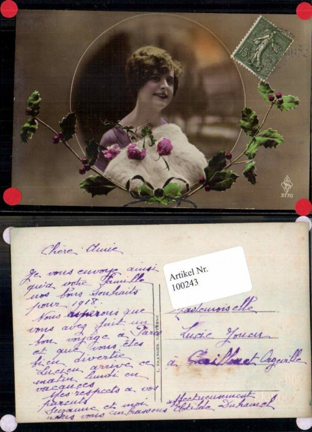 100243,Junge Schöne Frau Mode Rosen Pelzmode Girl Fashion