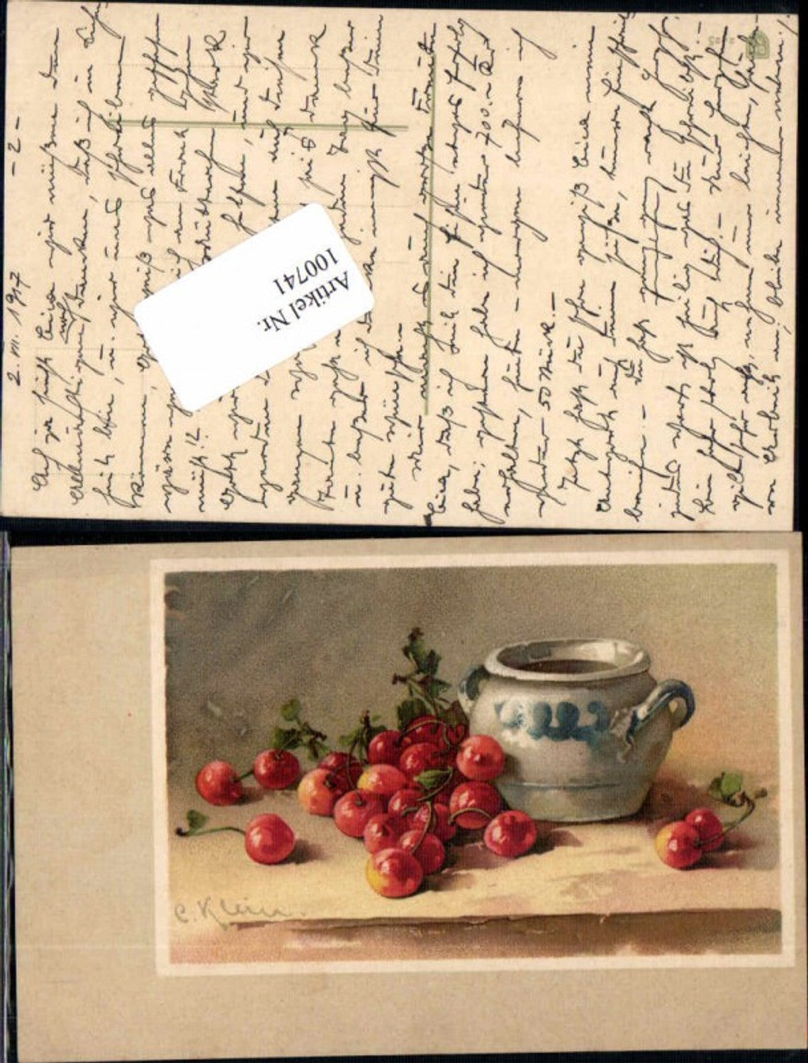 100741,Catharina Klein Kirschen Früchte Obst sign. G.O.M. 2425