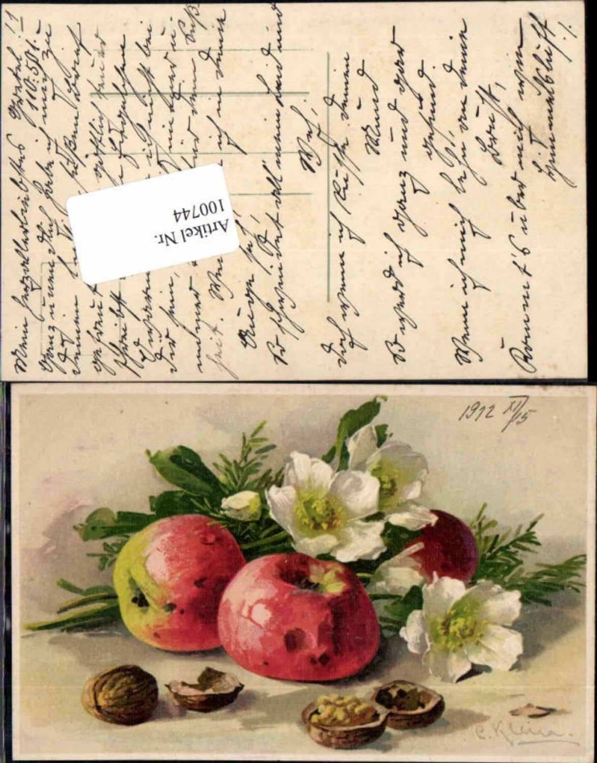 100744,Catharina Klein Apfel Nüsse Nuss Obst Früchte Blumen