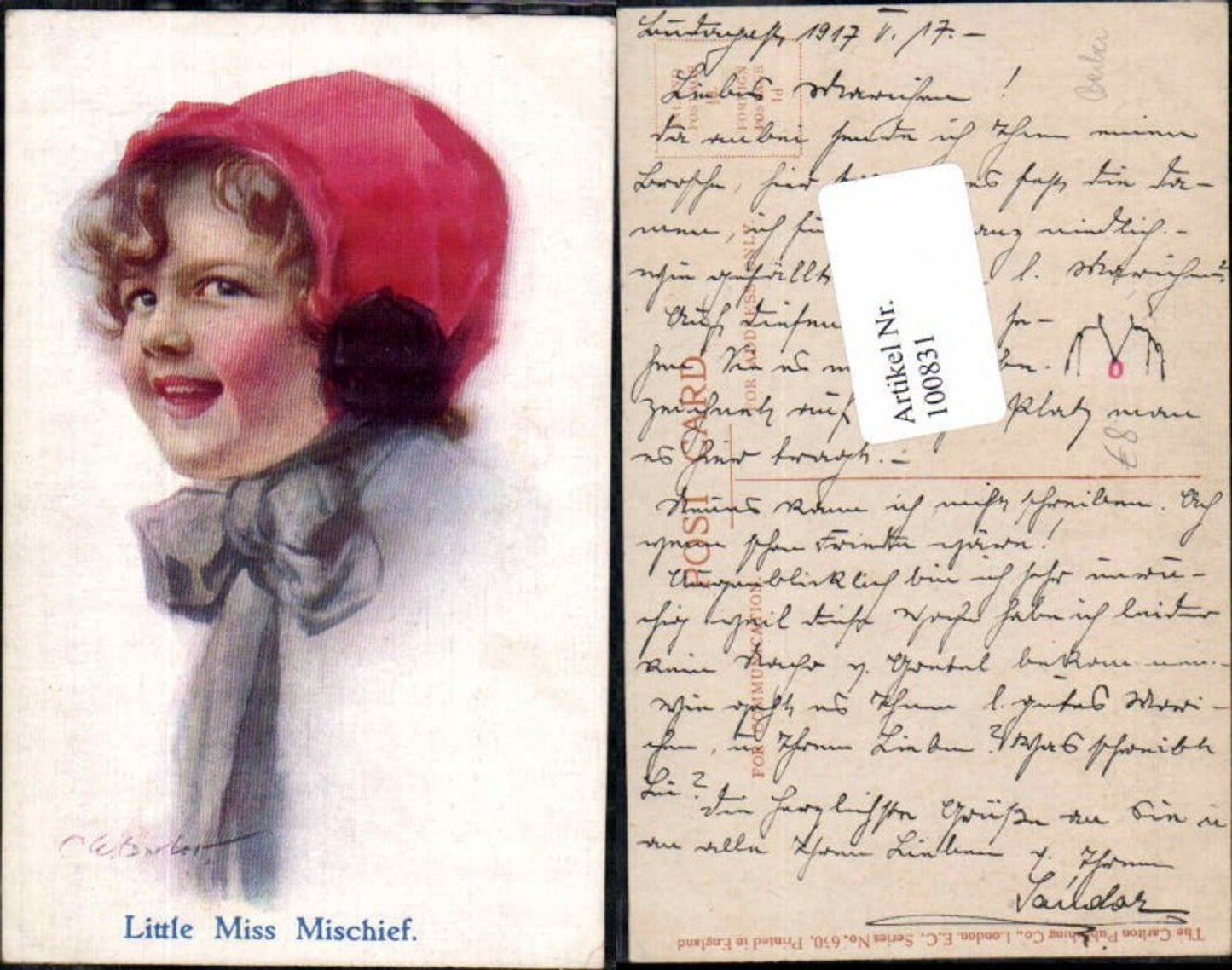 100831,C.W. Barber Kind m. Haube pub Carlton 650 Glamour