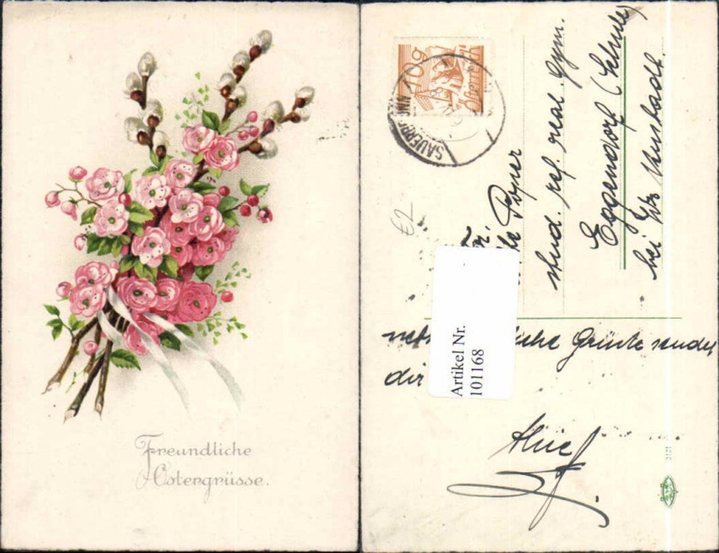 101168, Easter Flowers Flower Greetings Pussy Willows
