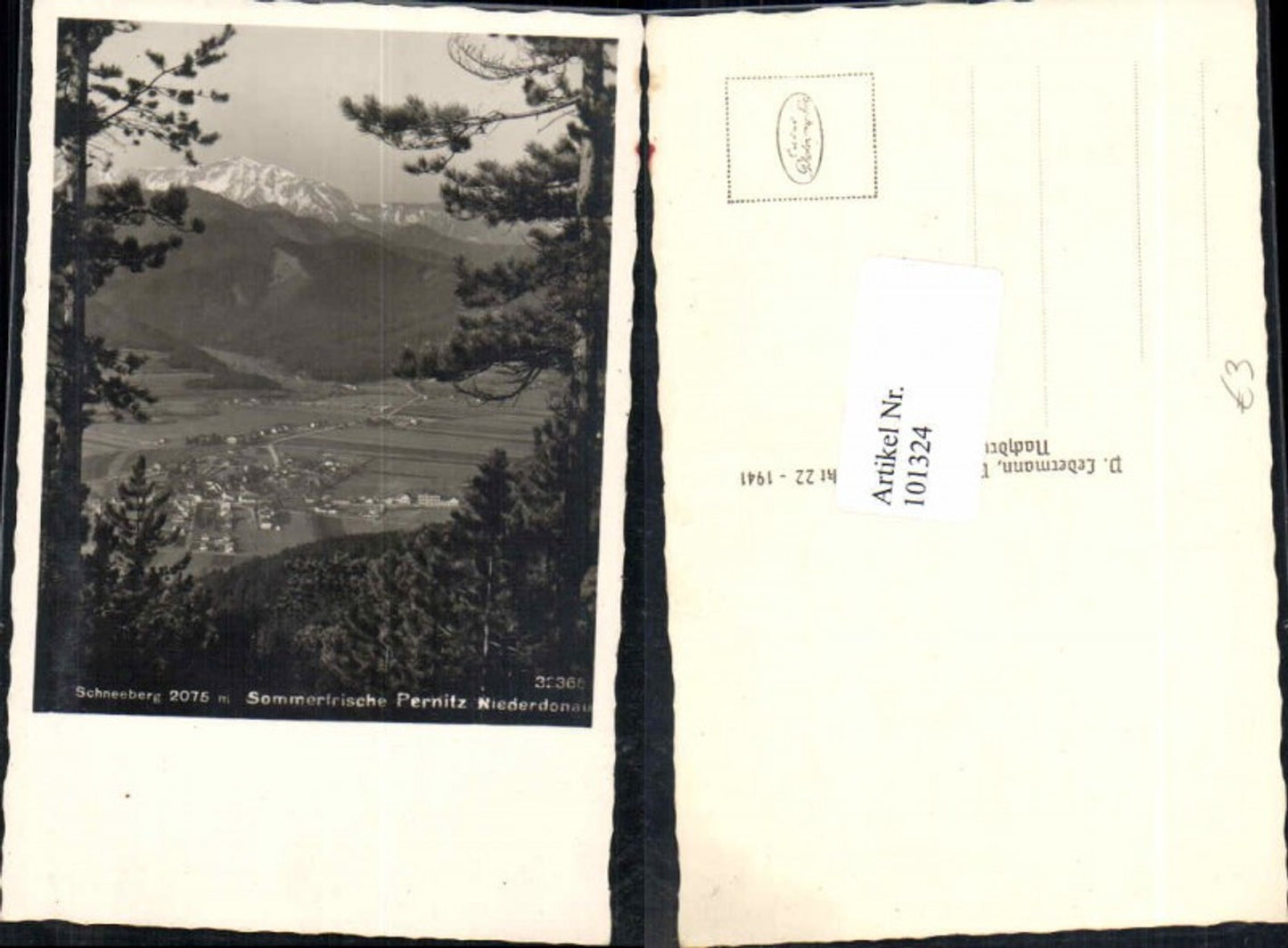 101324,Pernitz m. Schneeberg Niederdonau