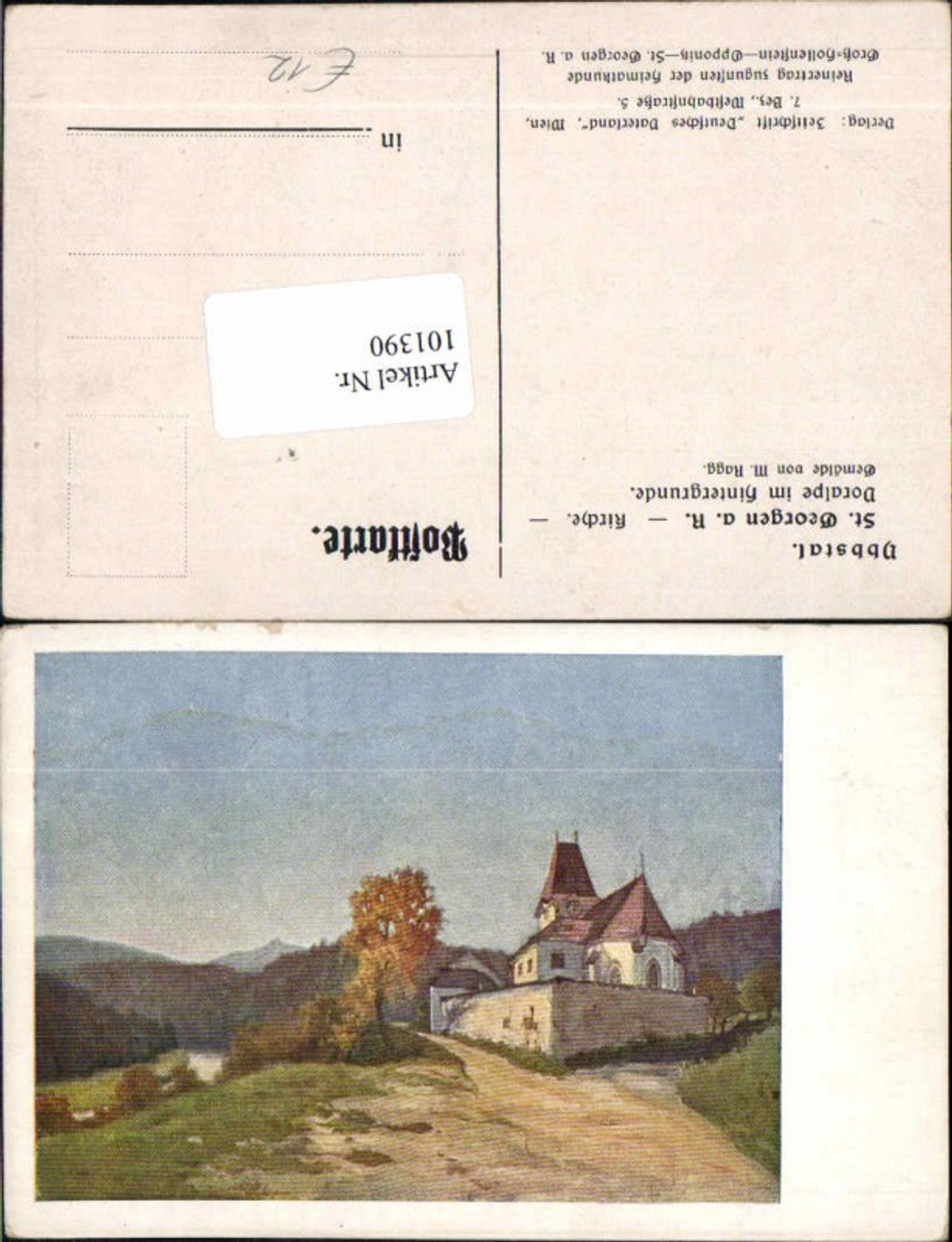 101390, St Georgen am Reith Ybbstal M. Ragg sign.