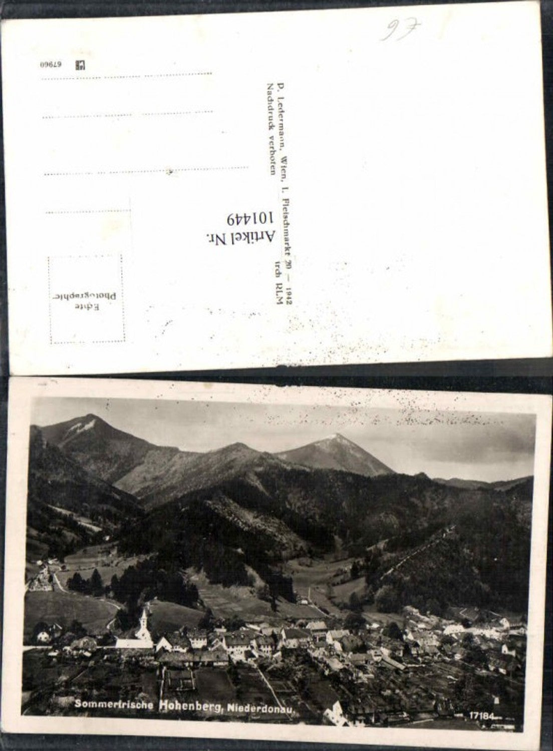101449,Sommerfrische Hohenberg Niederdonau