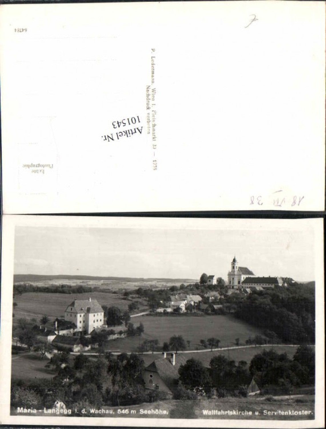 101543,Maria Langegg i.d. Wachau Aggsbach 1938