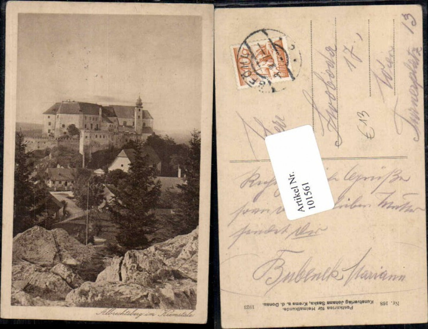101561,Albrechtsberg im Kremstal bei Krems 1923