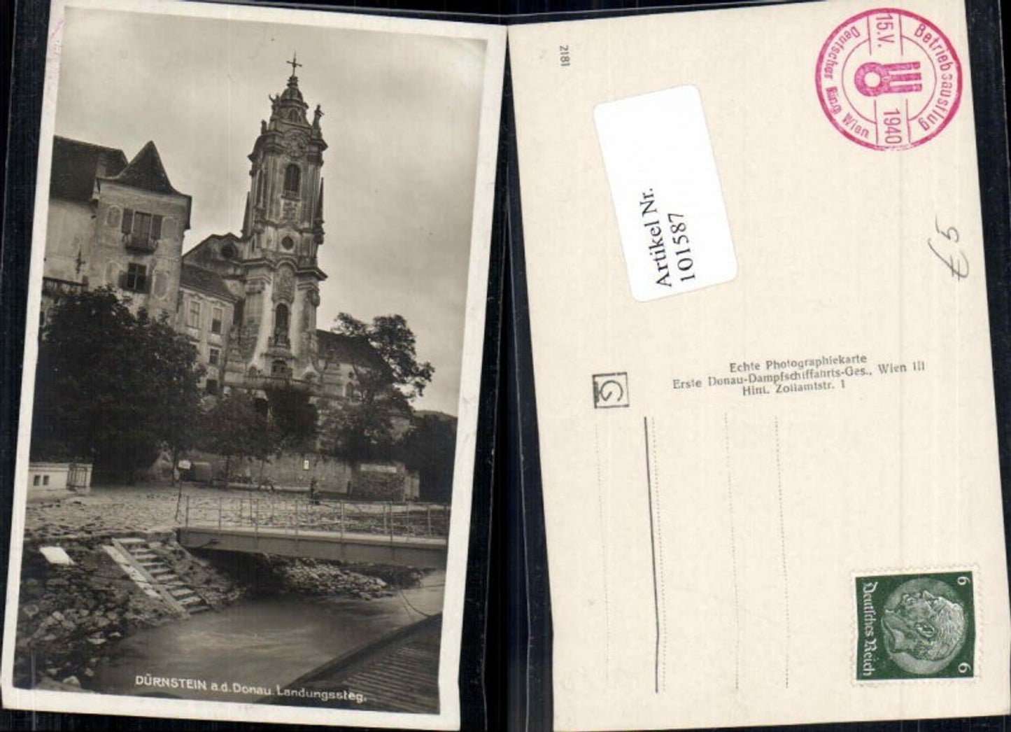 101587,Dürnstein i.d. Wachau Kirche Landungssteg 1938