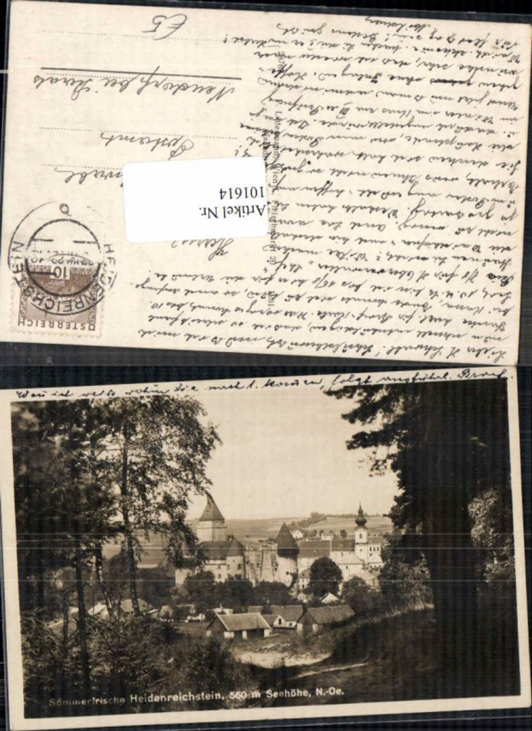 101614,Sommerfrische Heidenreichstein Waldpartie 1930