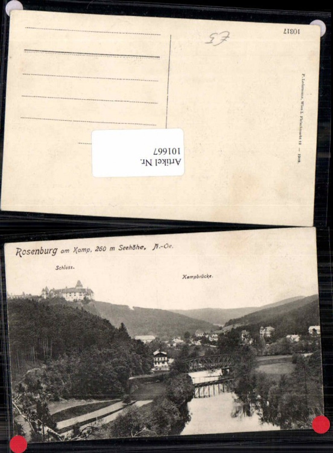 101667,Rosenburg am Kamp Kampbrücke Ortsansicht 1909