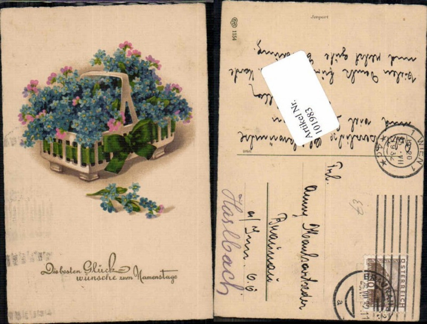 101983,EAS 1154 Blumen Namenstag Korb Blumenkorb
