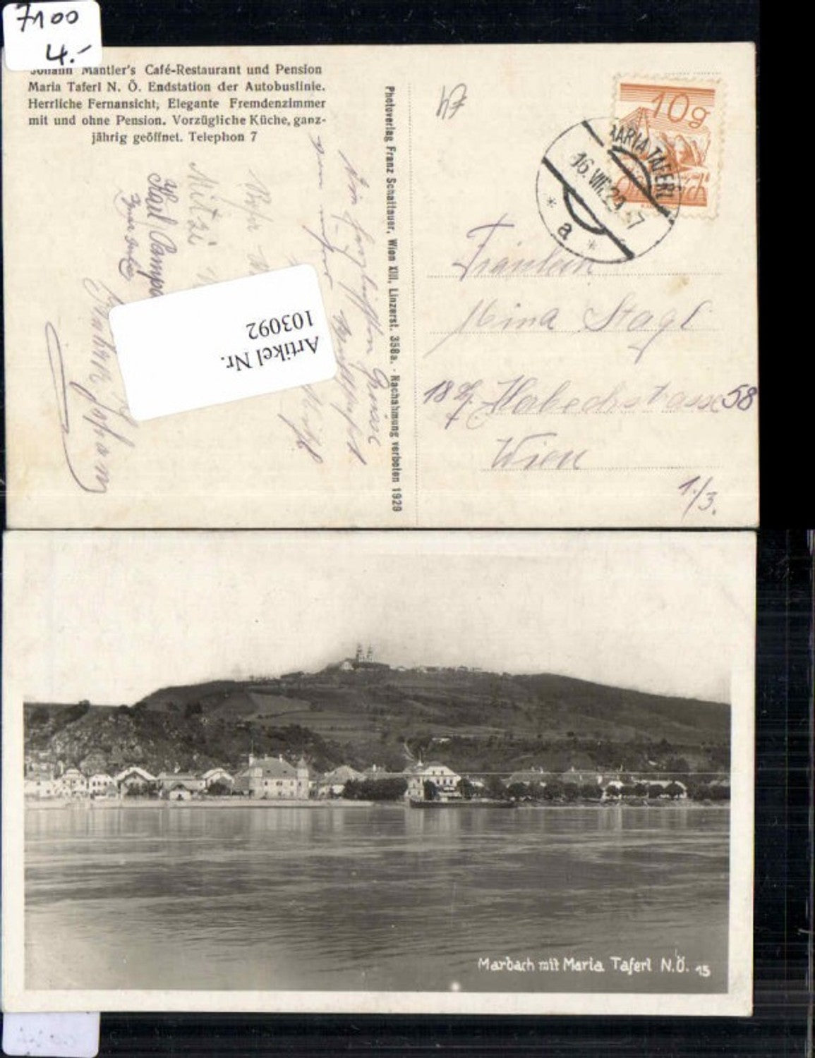 103092, Marbach near Maria Taferl 1930