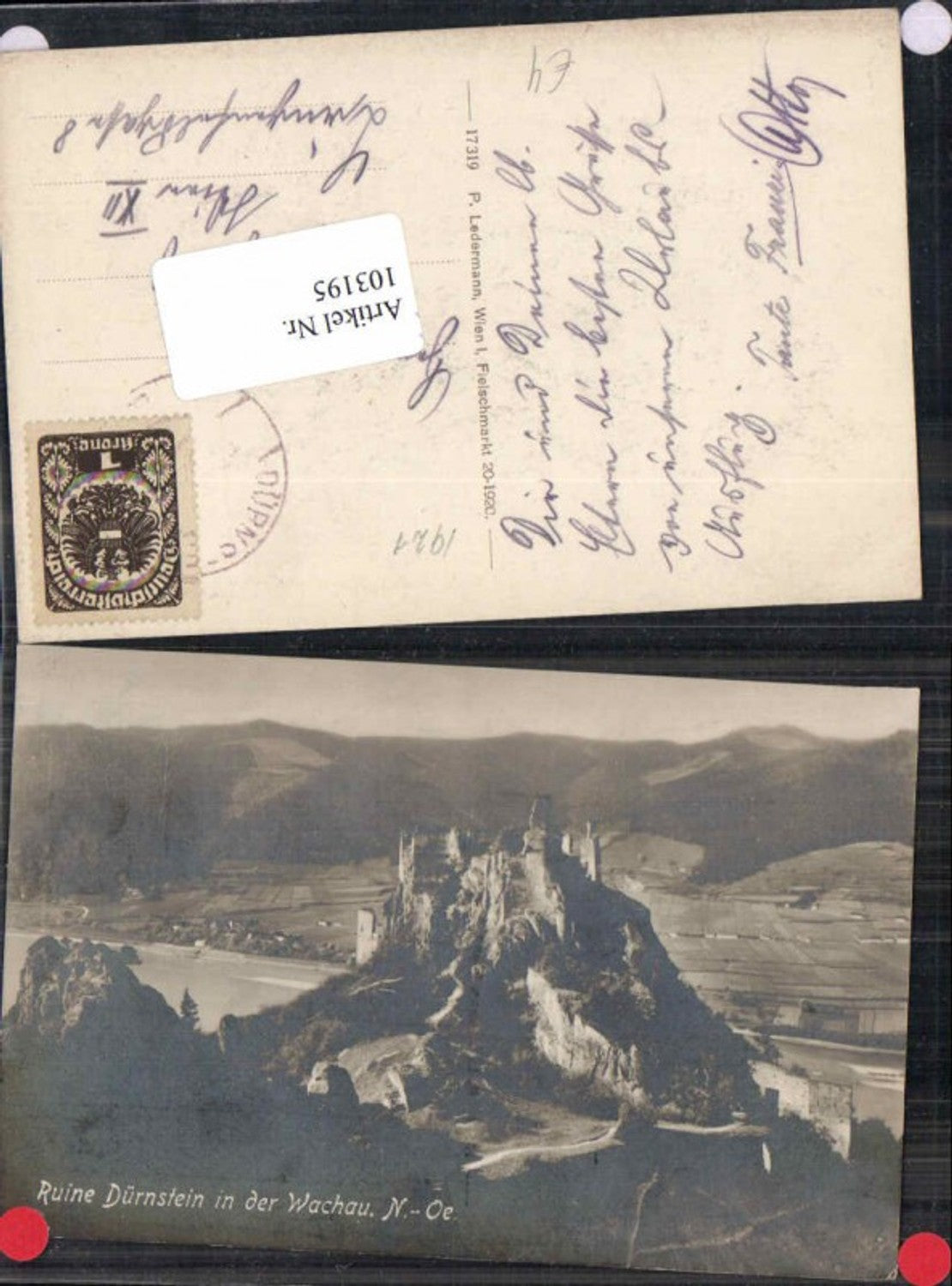 103195,FotoAK Dürnstein i.d. Wachau 1920