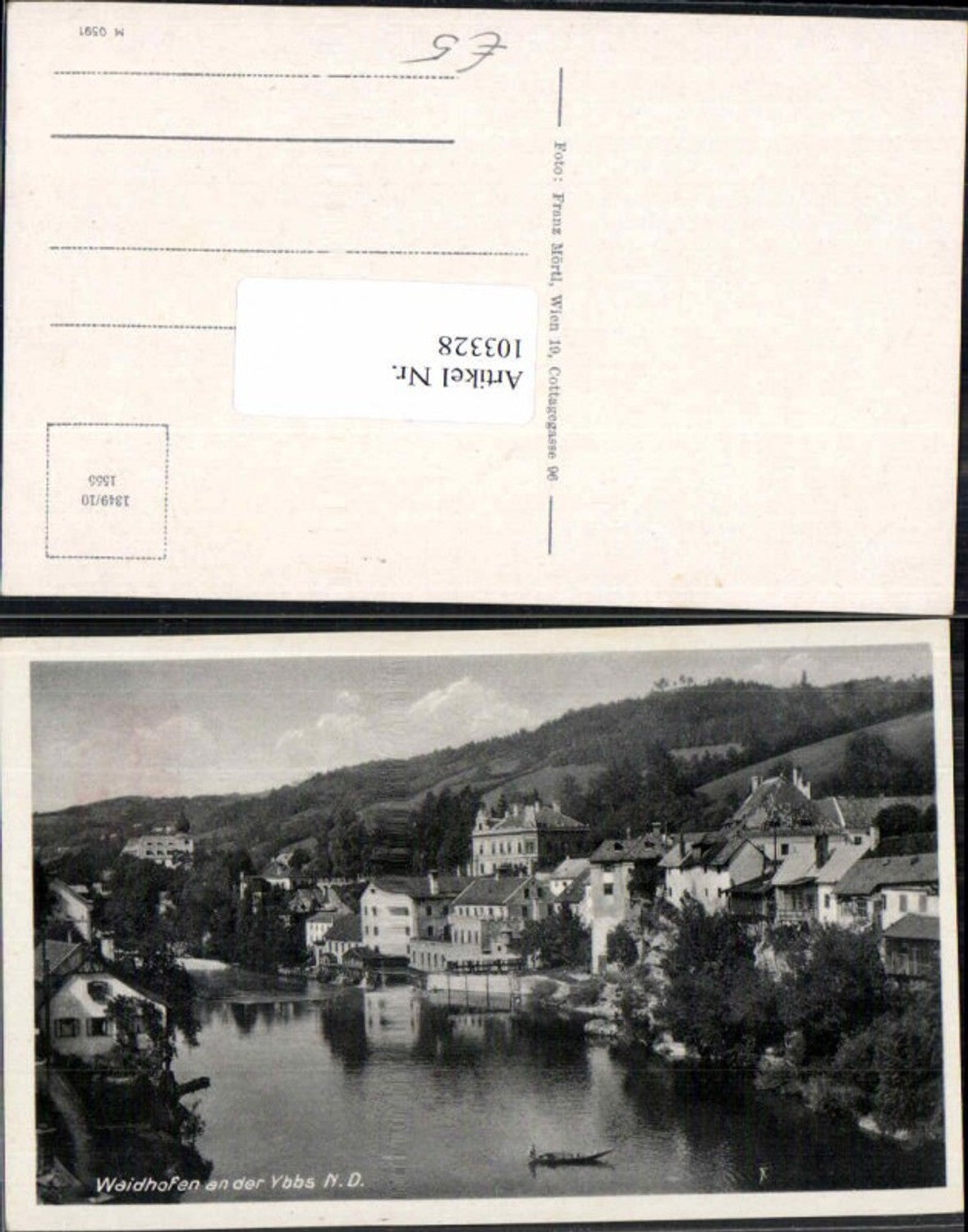 103328,Waidhofen a.d. Ybbs Zell Partie m. Boot Häuser