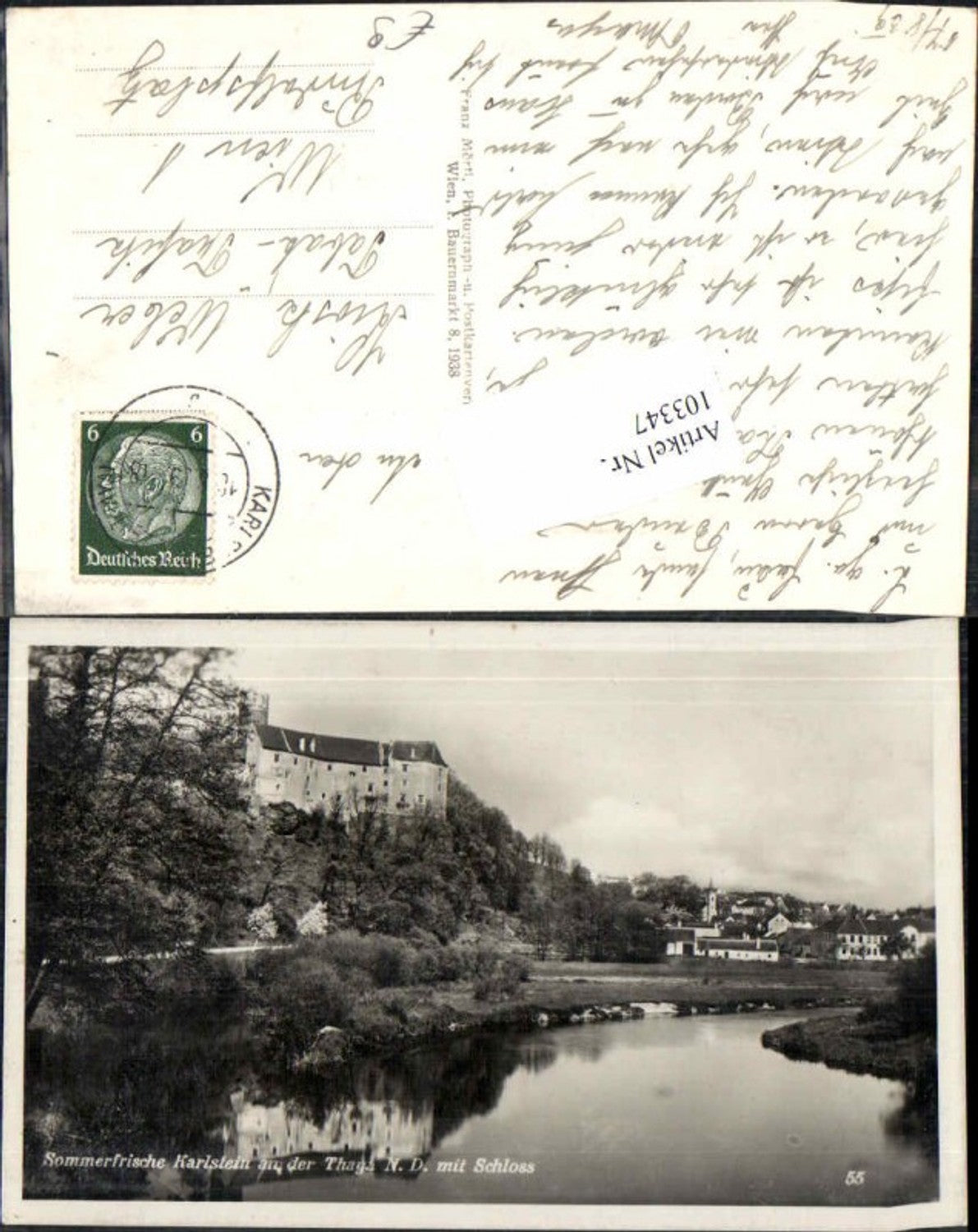 103347,Sommerfrische Karlstein a.d. Thaya 1938