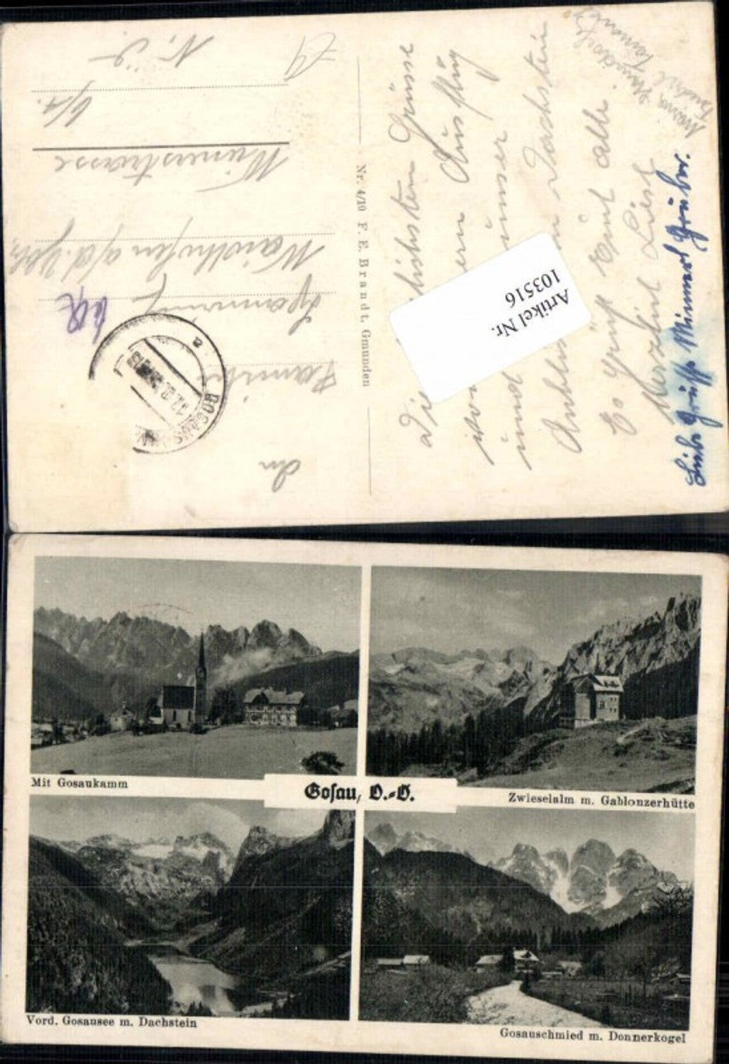 103516,Gosau m. Gosaukamm Zwieselalm Donnerkogel