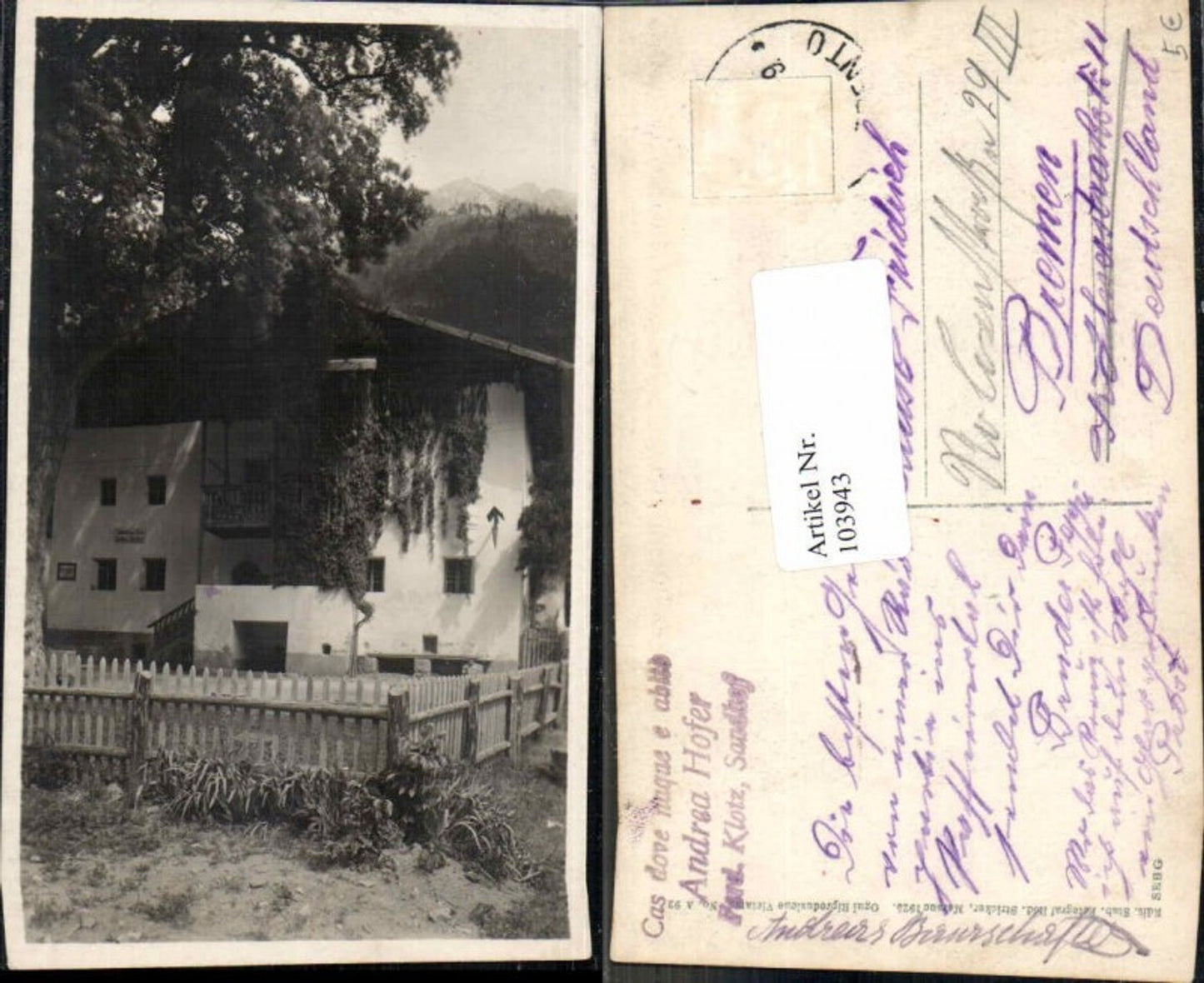 Alte Ansichtskarte – Old Postcard