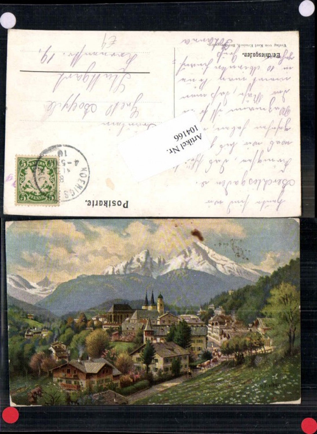 104166,H. Treiber Berchtesgaden Künstlerkarte