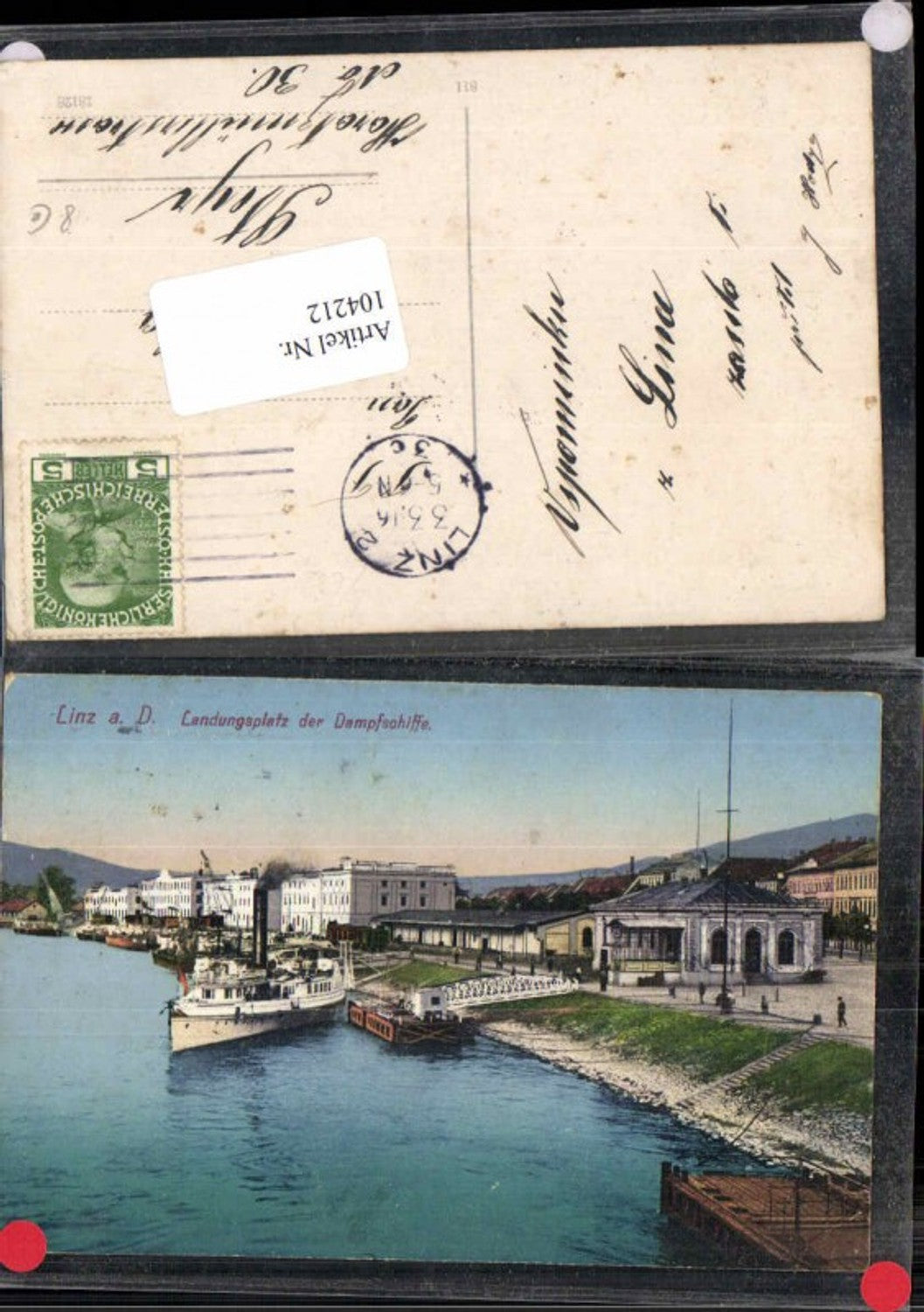 104212,Linz a.d. Donau Landungsplatz Dampfschifflandeplatz Dampfer