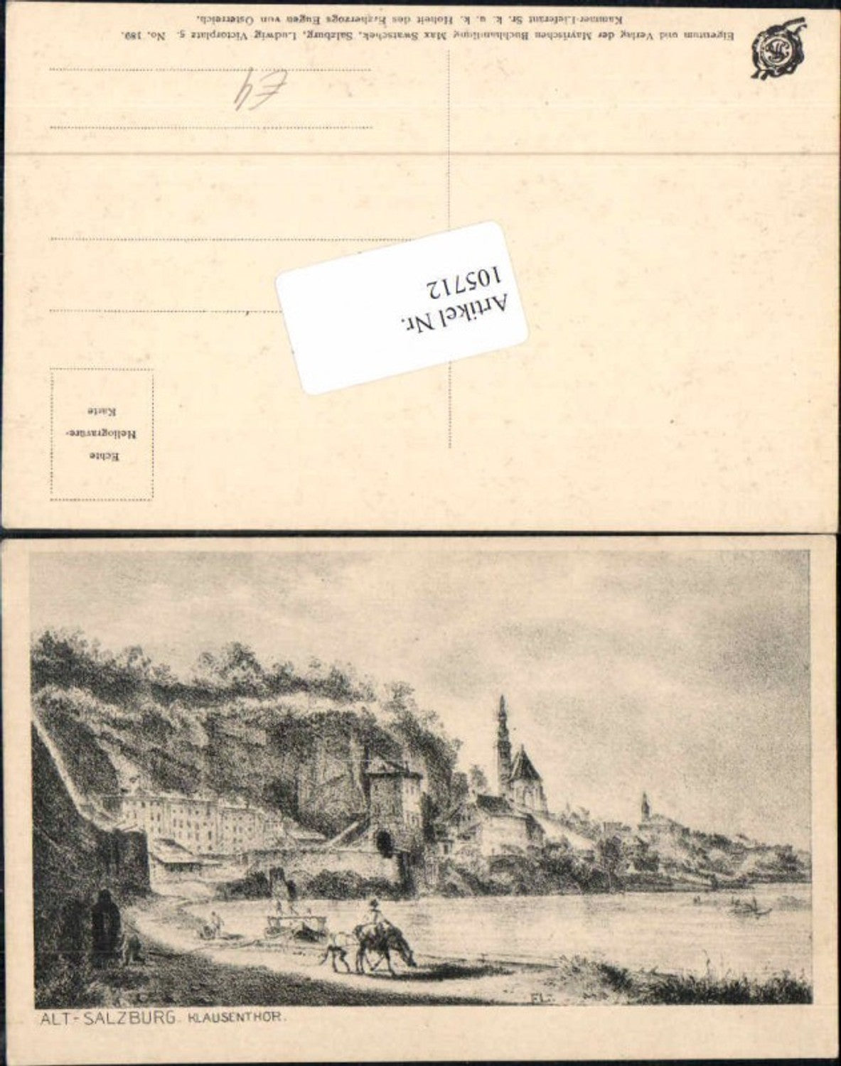 105712,Alt Salzburg Klausenthor 1800
