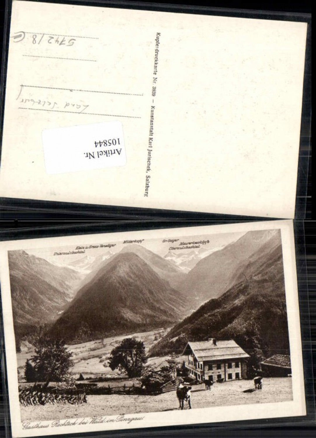 105844,Gasthaus Rechteck b. Wald im Pinzgau 1920