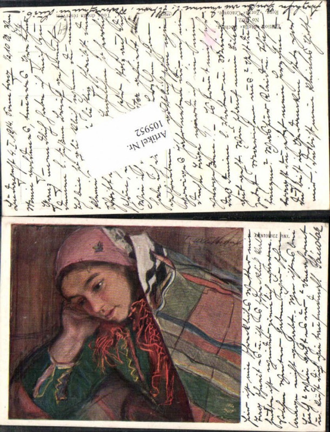 105952,Axentowicz Frau in Tschechischer Tracht