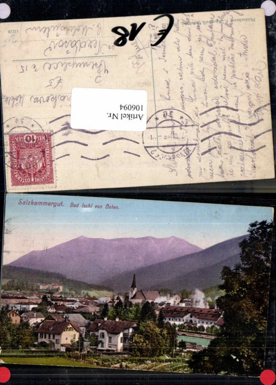 106094,Bad Ischl von Osten Häuserdetails 1912