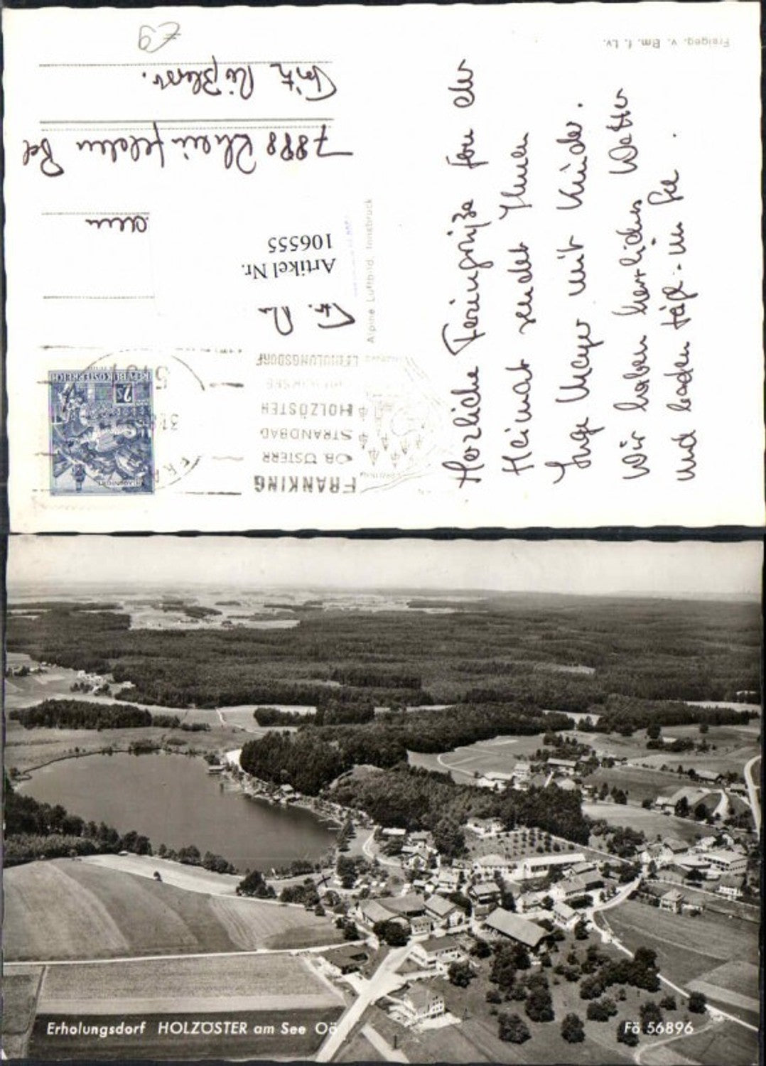 106555,Fliegeraufnahme Holzöster am See Alpine Luftbild 56896