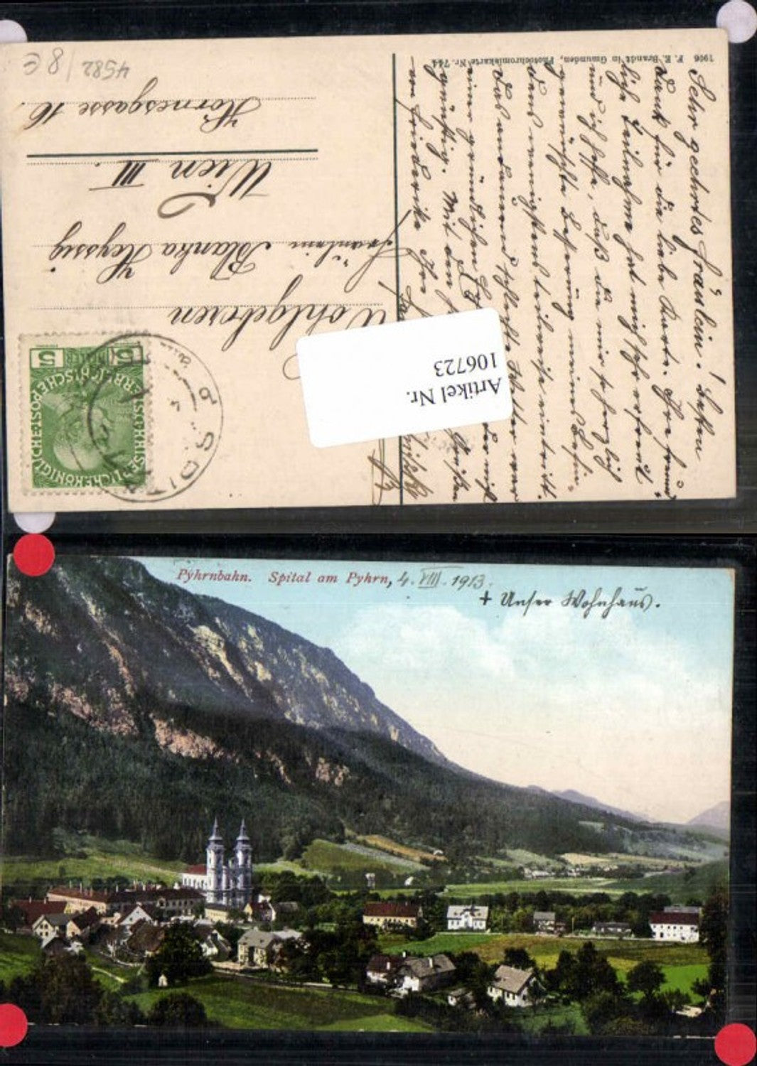 106723,Pyhrnbahn Spital am Pyhrn 1913 pub Brandt 744