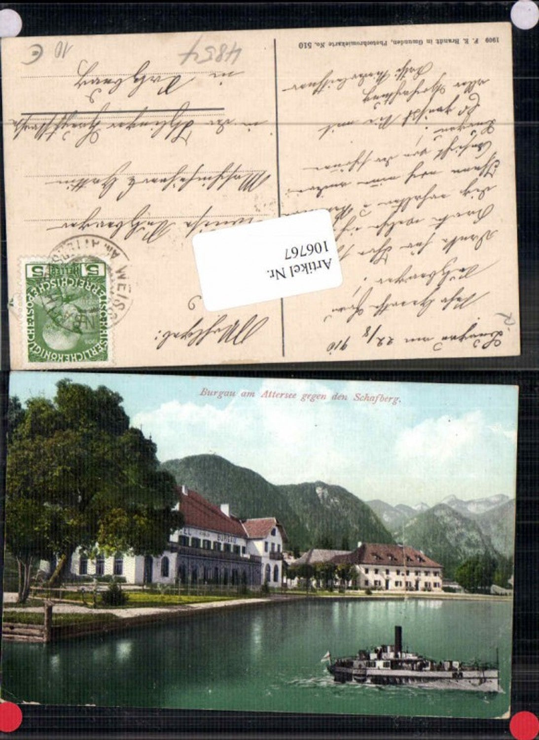 106767,Burgau am Attersee Hotel m. Dampfer pub Brandt 510 Weissenbach