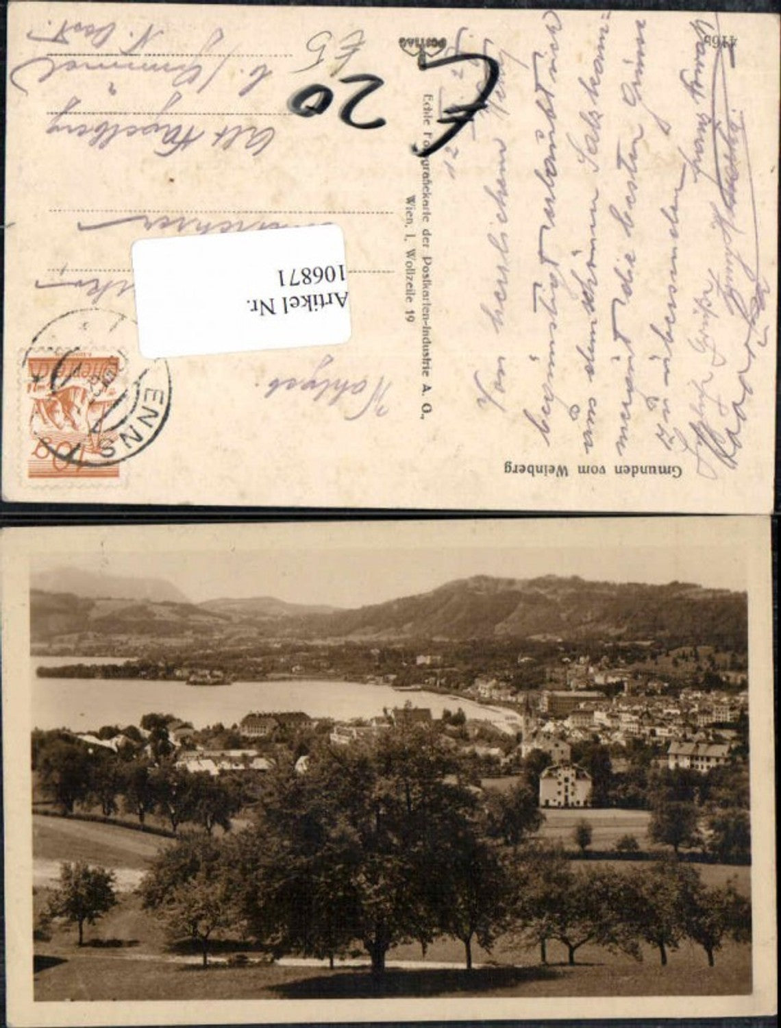 106871,Gmunden vom Weinberg 1927