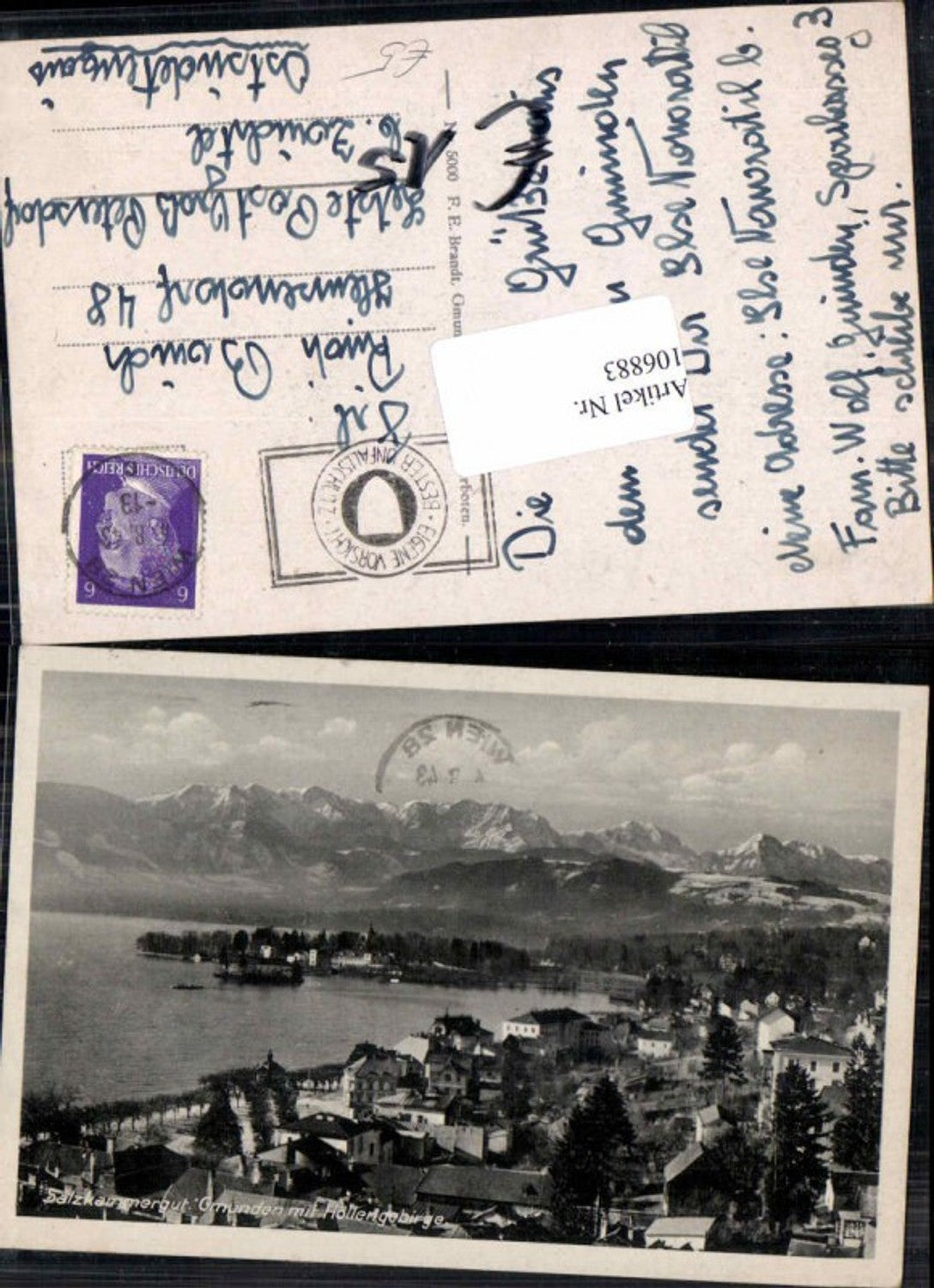 106883,Gmunden m. Höllengebirge Salzkammergut Brandt 5000