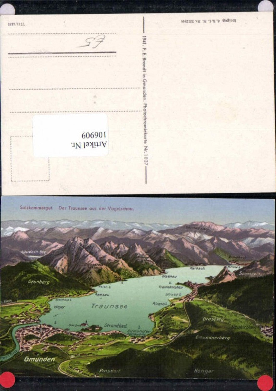 106909,Traunsee Gmunden Ebensee Pinsdorf Altmünster Winkl Brandt 1037