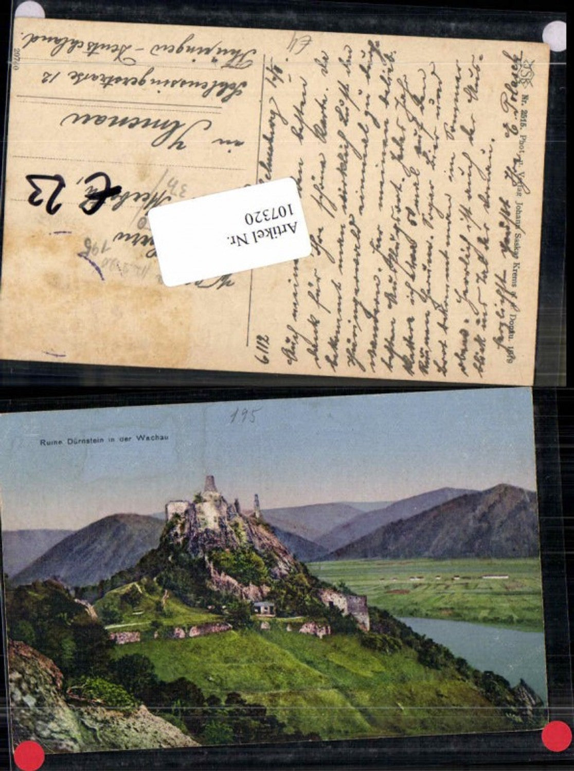 107320,Ruine Dürnstein a.d. Donau Wachau 1919