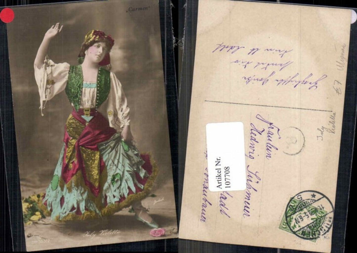 107708,Jolly Violetta als Carmen Mignon Gypsy Girl pub Gerlach GG Co